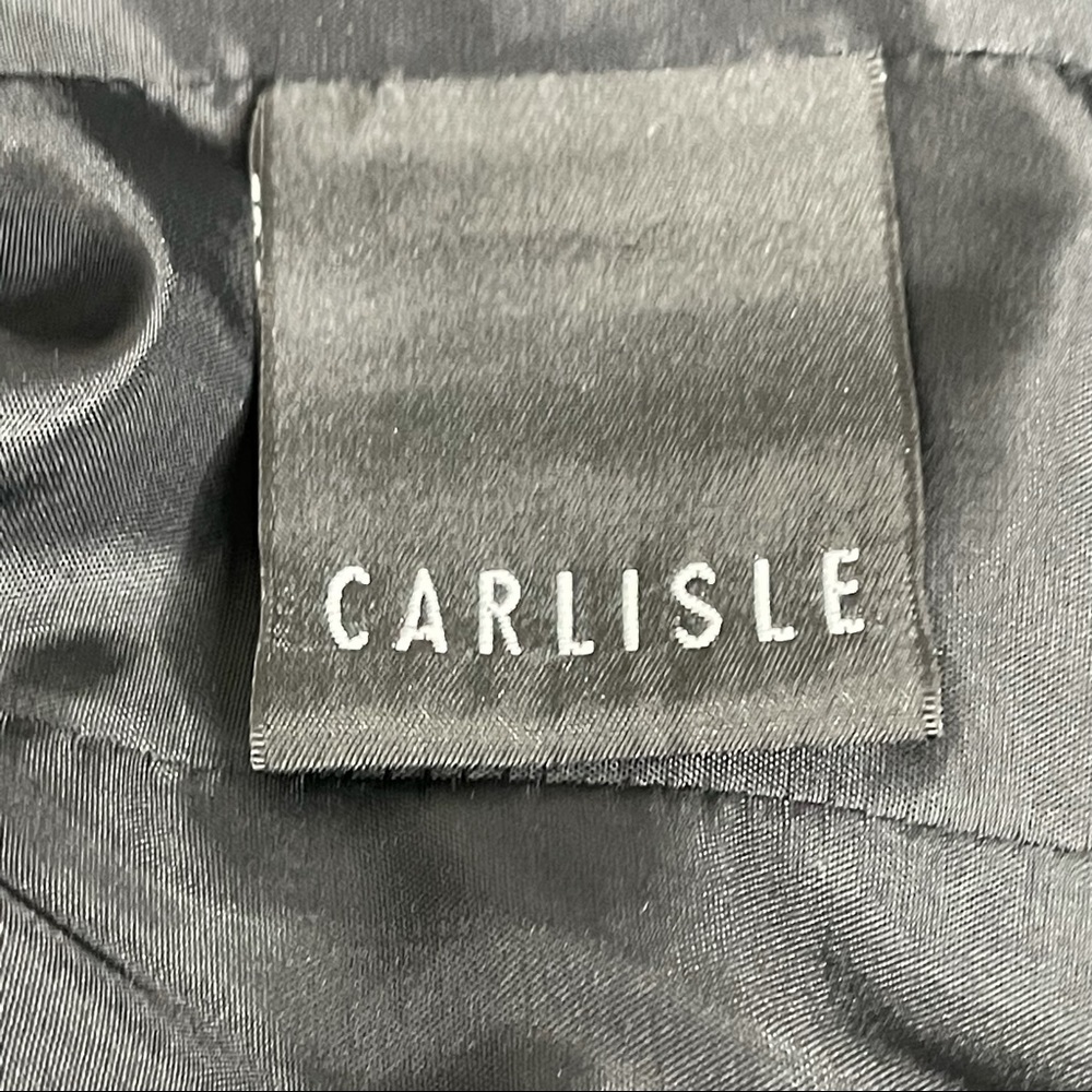 Carlisle Tailored Wool Blend Jacket Blazer Size 4 Black White Micro Dot - Picture 12 of 14
